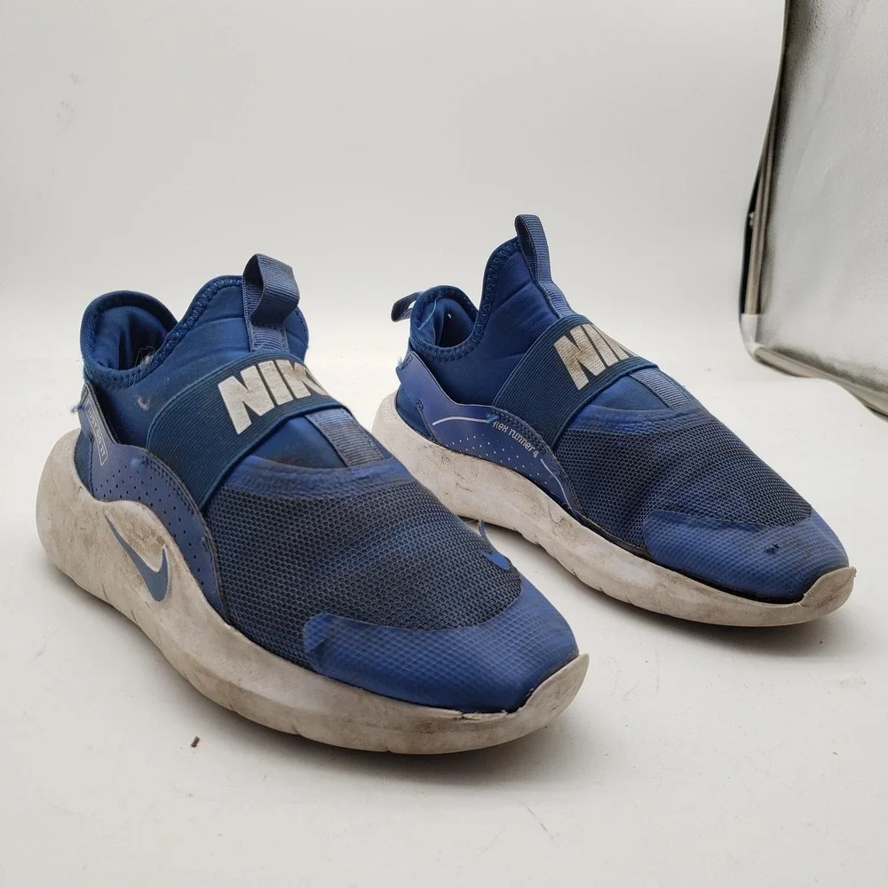 Nike Flex Runner Shoes Youth Size 5Y Blue Slip On Running Sneakers Athletic